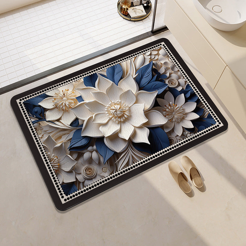 Modern Geometric Bath Mat Acalora