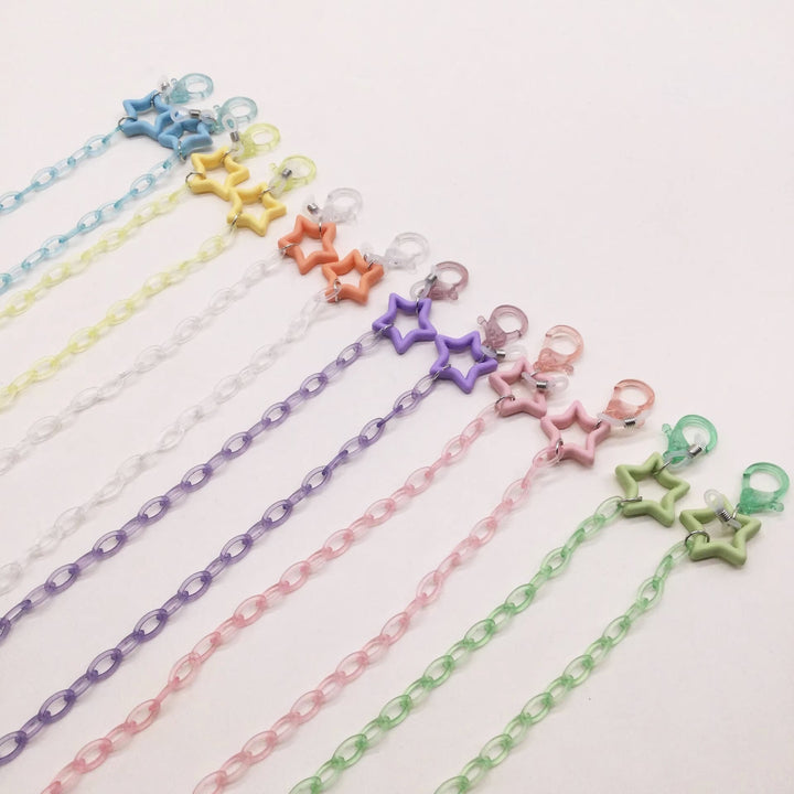 Fashionable glasses holder chain with star pendants Kalsten