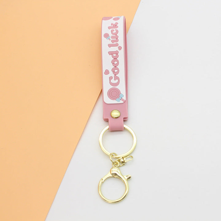 Unisex keychain with motivating lucky saying Kalsten