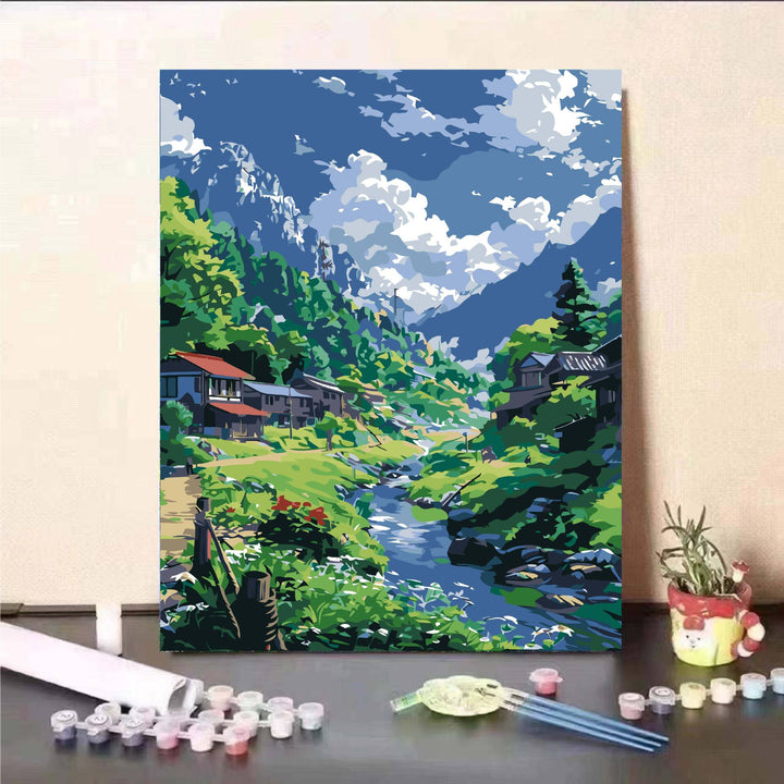 DIY Scenic Landscape Paint by Numbers Kit Kalsten