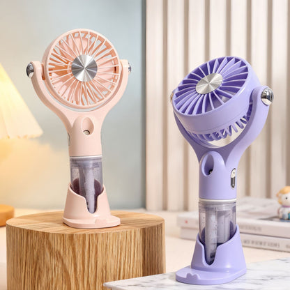 Unisex Portable Spray Hand Fan with USB Charging Function and Ergonomic Design Karnz
