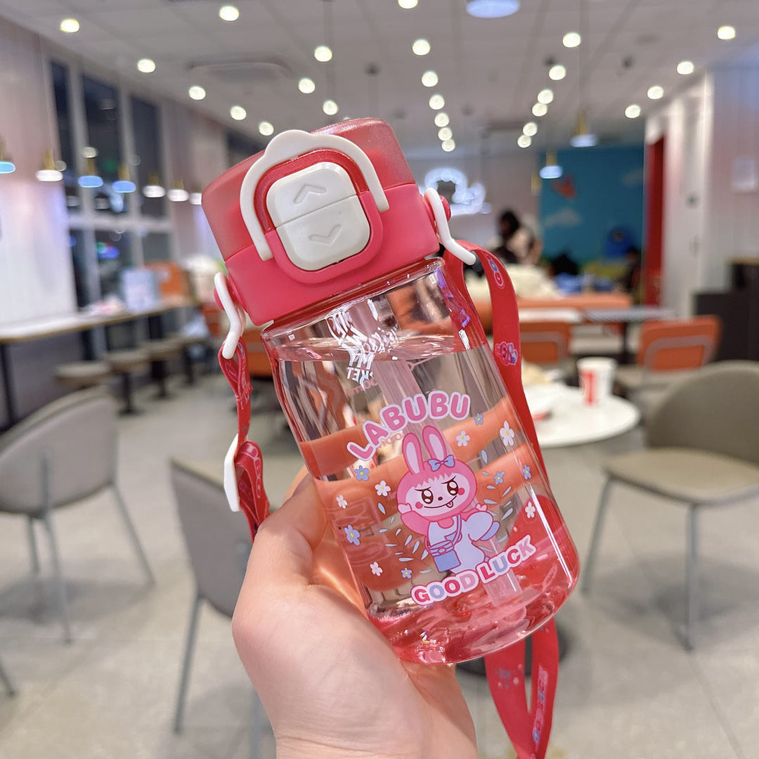 Women's Child-Safe Water Bottle with Practical Silicone Strap Kalsten