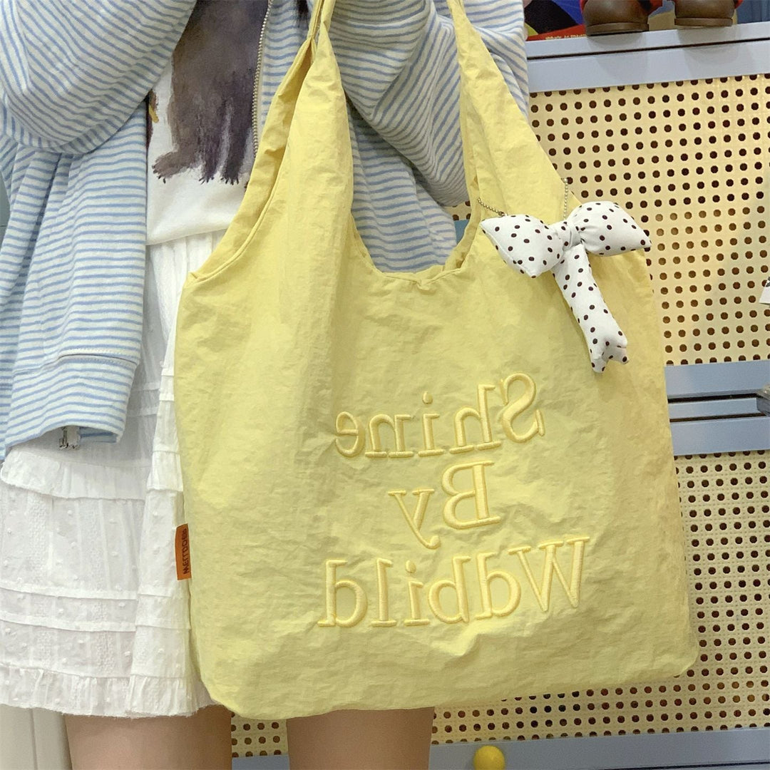 Casual Bow-Embellished School Backpack Bag