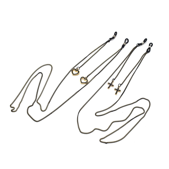 Heart-Embellished Eyewear Holder Chain Kalsten