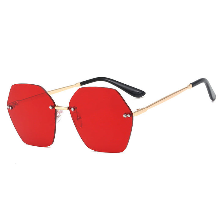 Women's hexagonal sunglasses with elegant metal frame Kalsten