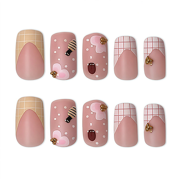 Artistic Floral-Themed Press-On Nails Kalsten