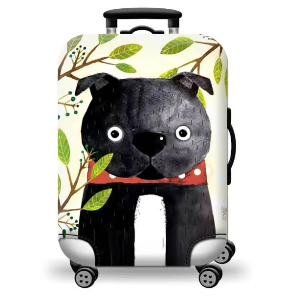 Unisex nan elastic suitcase cover with artistic marble print, shockproof fit and tear-resistant stretch material Kalsten
