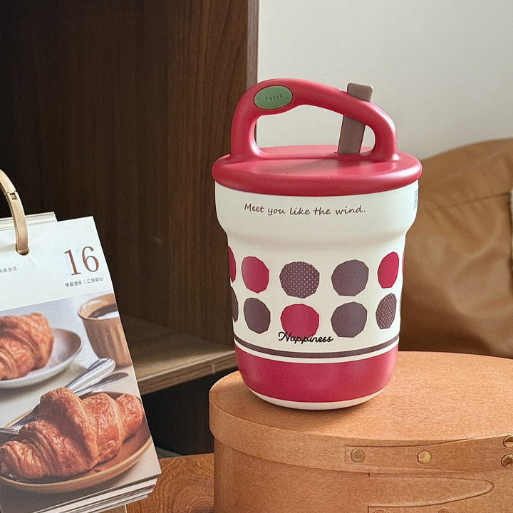 Ladies cheerful thermos with practical handle Kalsten