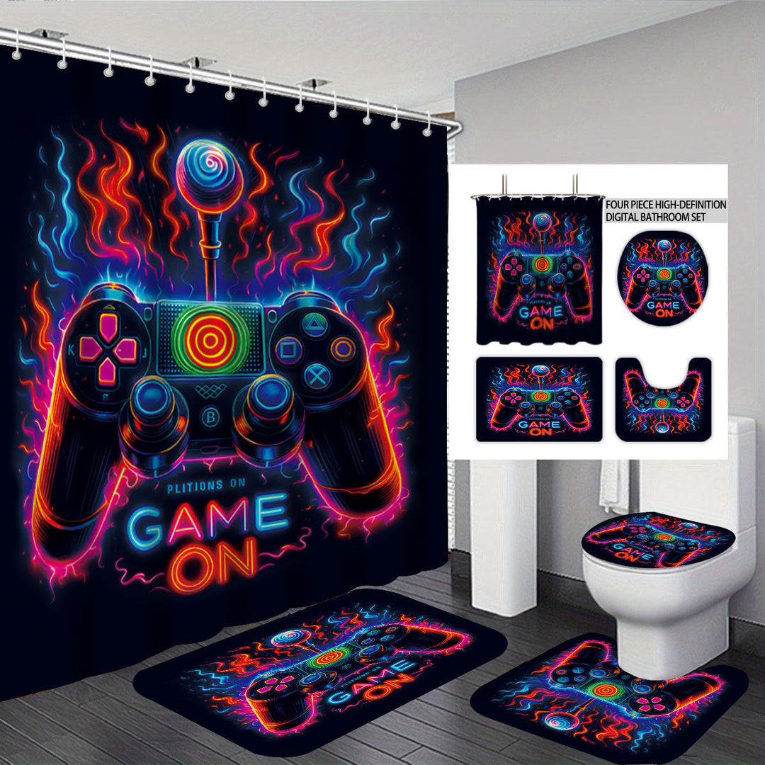Digital Dragonfly-Themed Bathroom Set Kalsten