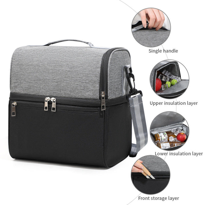 Insulated cooler bag with practical compartments Kalsten