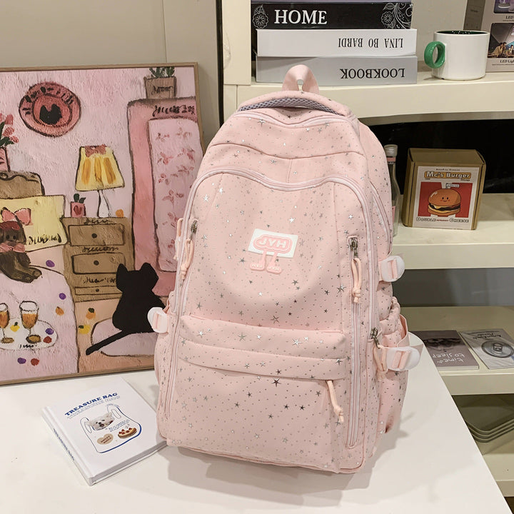 Star-Print Fashion School Backpack Kalsten