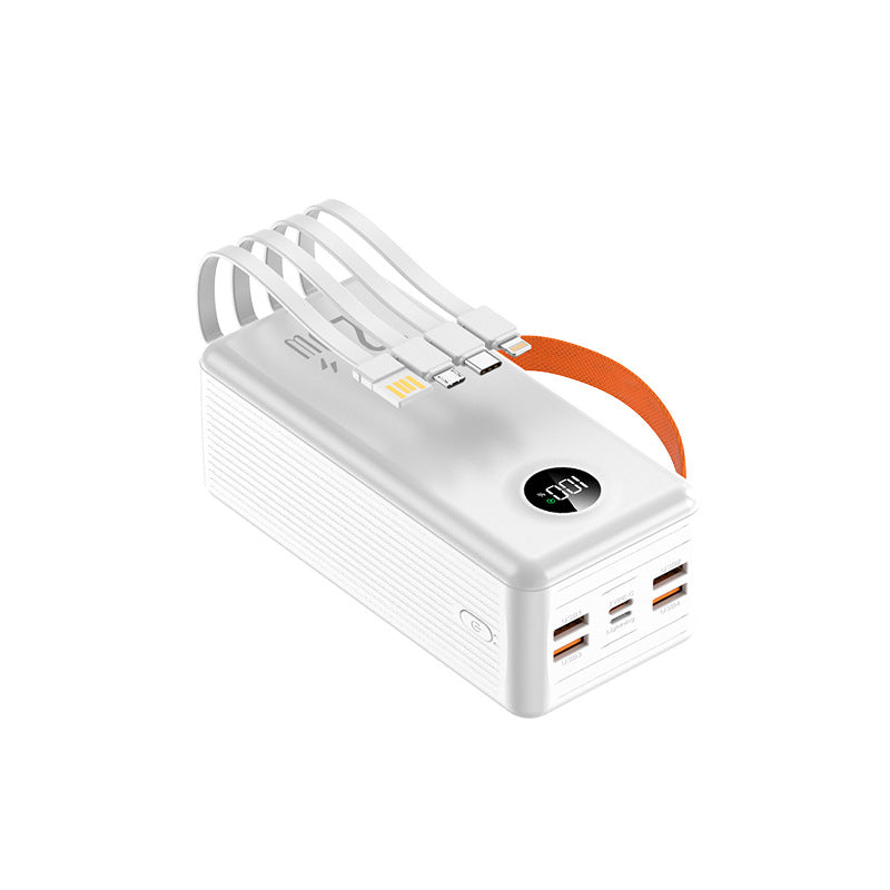 Portable power bank with integrated cable management and LCD display Kalsten