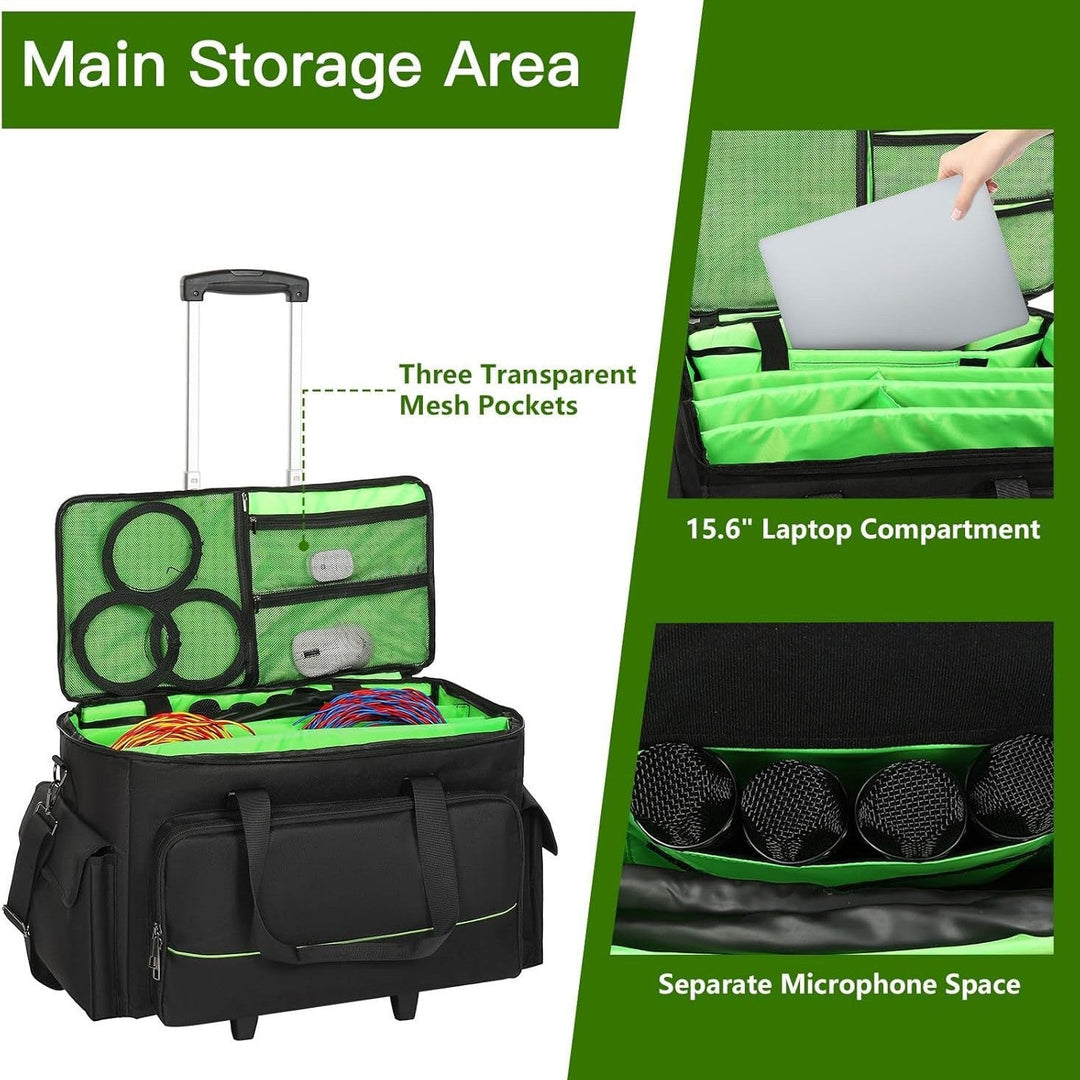 Multifunctional storage bag with wheels and organizer Kalsten