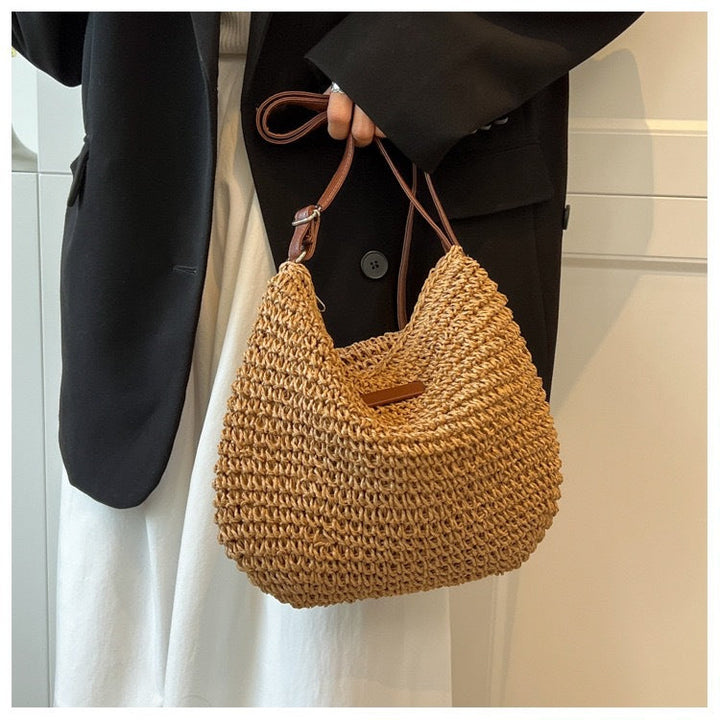 Handbag Made of High-Quality Macrame with Padded Shoulder Strap Kalsten