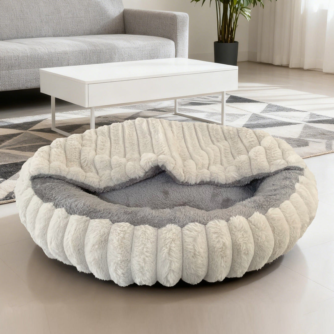 Ladies Cozy and Round Pet Bed with High Edge Kalsten