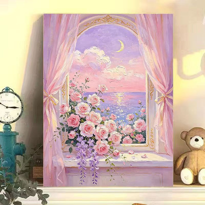 Romantic Floral Landscape Canvas Art Kalsten