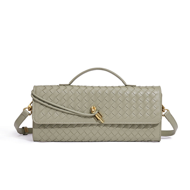 Woven Leather Clutch Acalora