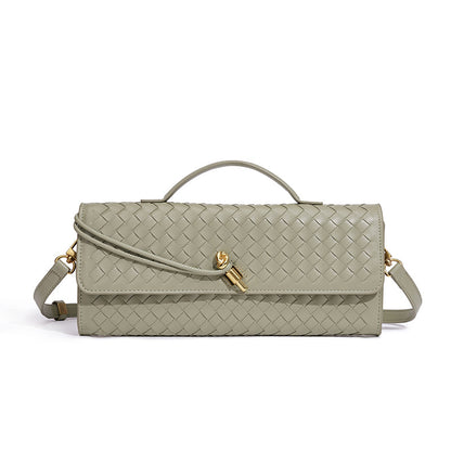 Woven Leather Clutch Acalora