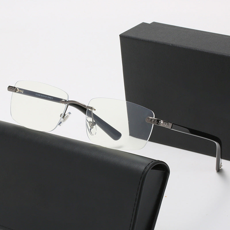 Women's fashionable half-frame glasses with comfortable nose pads and elegant design Kalsten