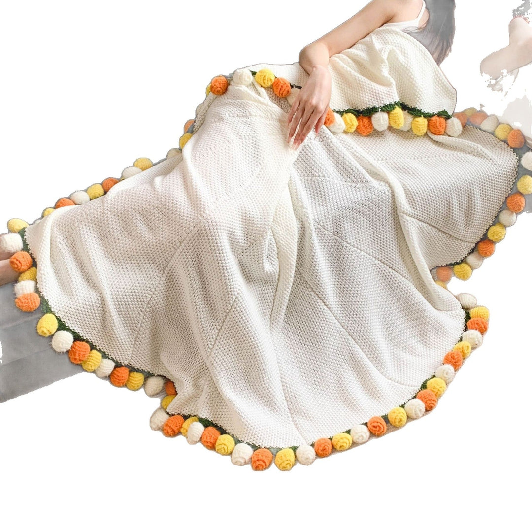 Cozy flower knit scarf Kalsten