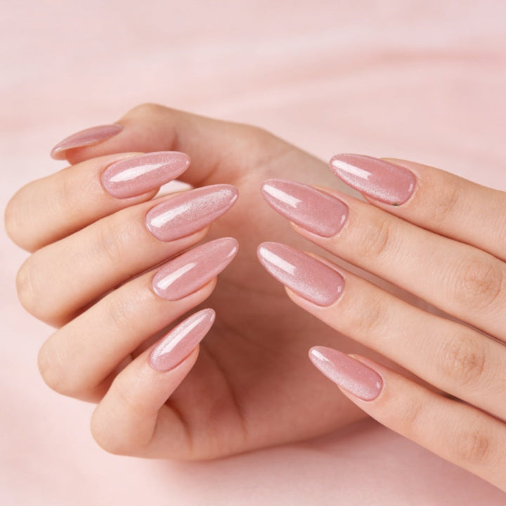 Artificial nails with sparkling finish and elegant design Kalsten