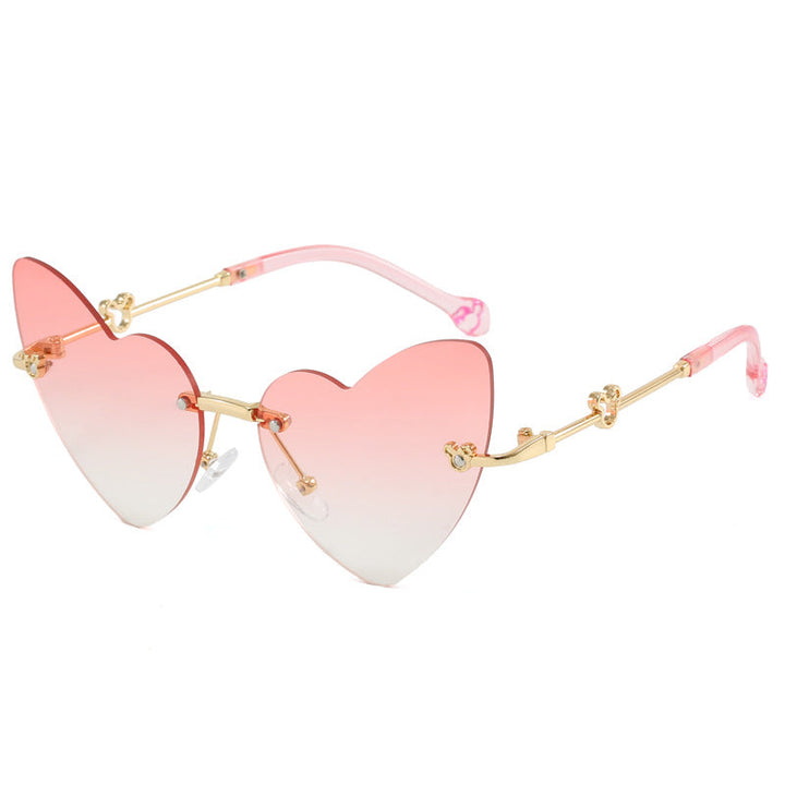 Women's Heart-Shaped Sunglasses with Embellished Frame Kalsten