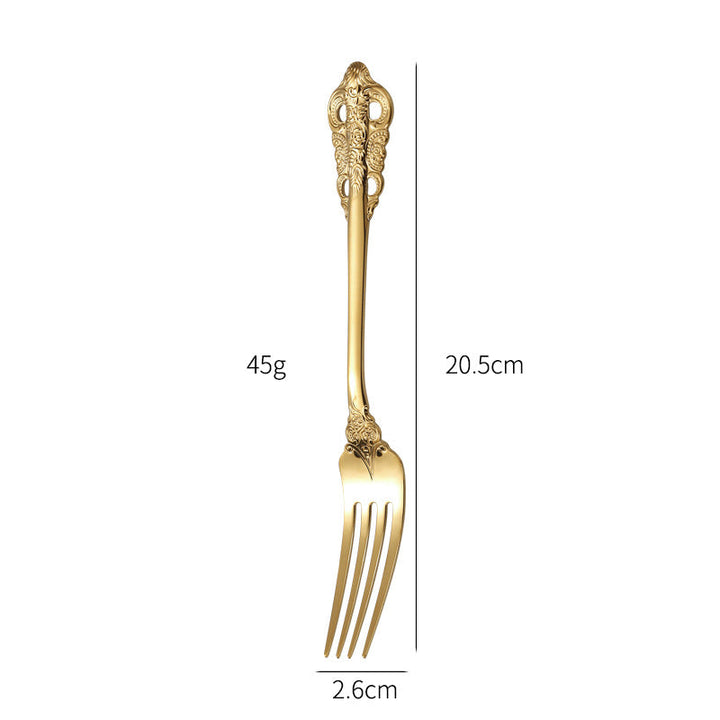 Elegant fish fork with artistic handle design Kalsten