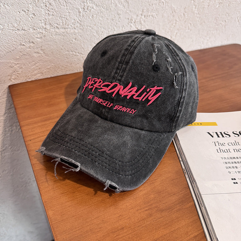 Women's Distressed Denim Adjustable Cap Kalsten