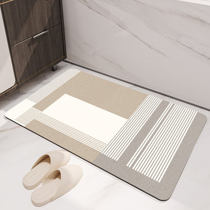 Textured Abstract Design Bath Mat Acalora