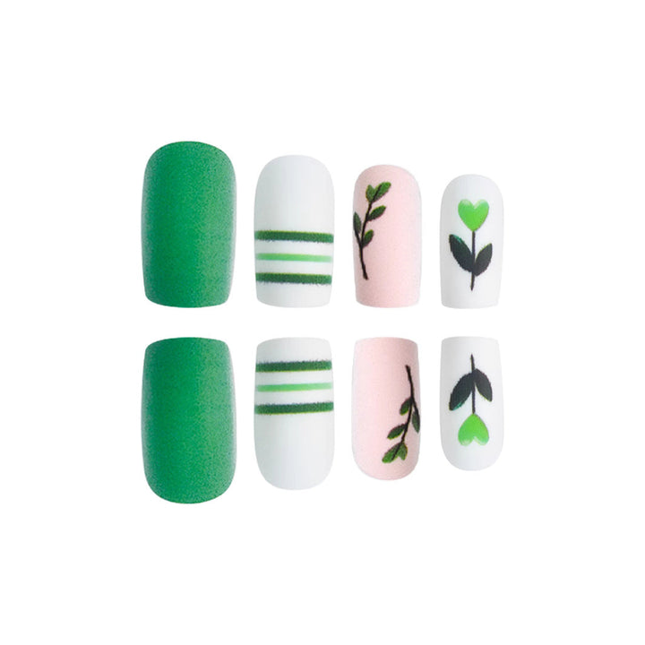 Botanical-Themed Press-On Nail Art Kalsten