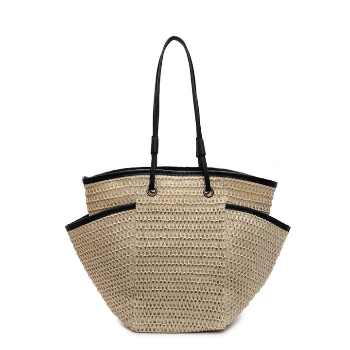 Spacious basket bag with fine leather accents Kalsten