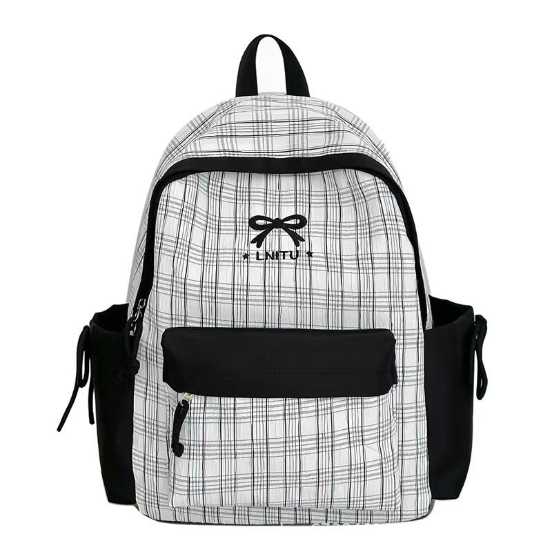 Plaid Patterned Backpack Kalsten