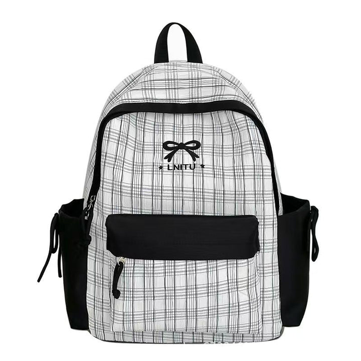 Plaid Patterned Backpack Kalsten