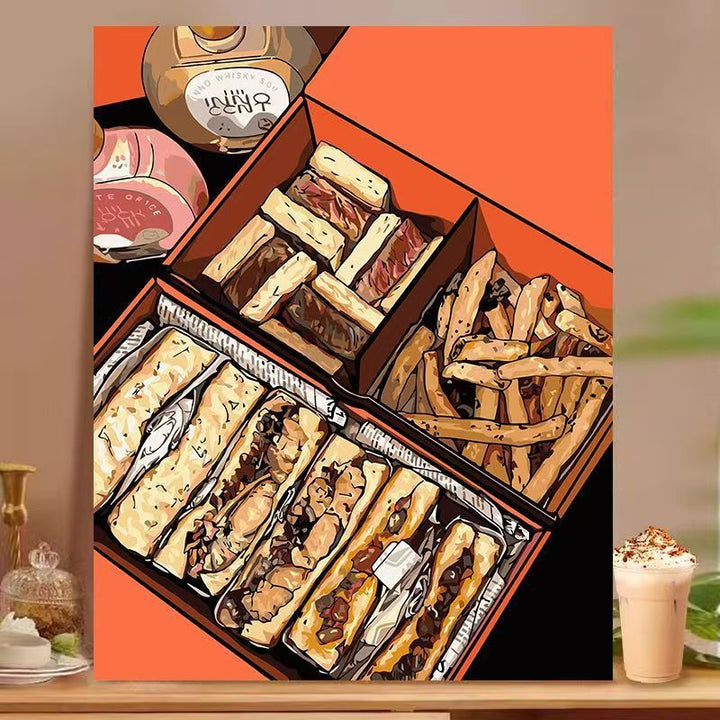 Dessert-Inspired Decorative Canvas Art Kalsten