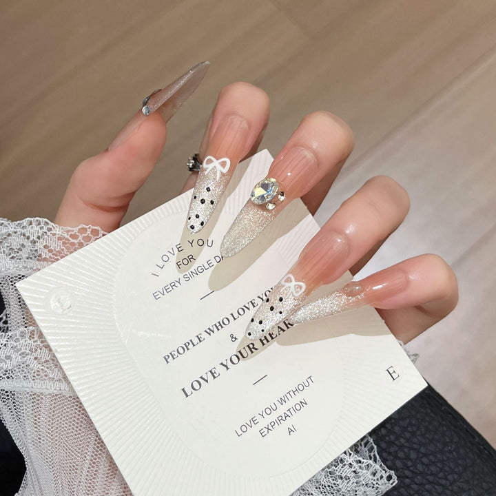 Glittering Decorative Press-On Nail Art Kalsten