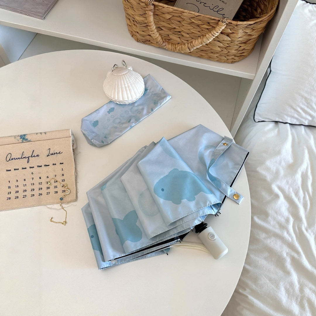 Women's foldable umbrella with unique fish pattern Kalsten