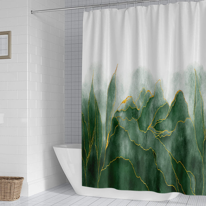 Artistic Marble Print Shower Curtain Kalsten