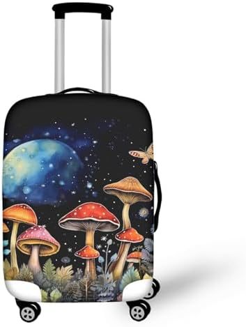 Unisex nano elastic suitcase cover with horse and sunflower motif, stretchable stretch protection for hard shell trolley with zipper Kalsten