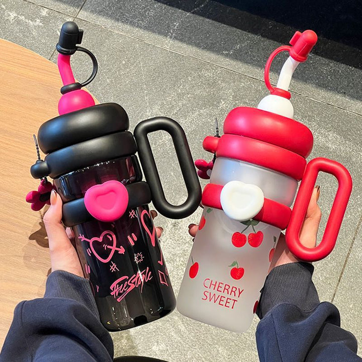 Unisex Water Bottle with Refillable Straw Kalsten