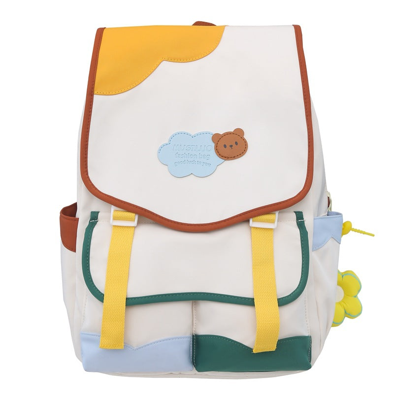 Casual Floral Accent School Backpack Kalsten