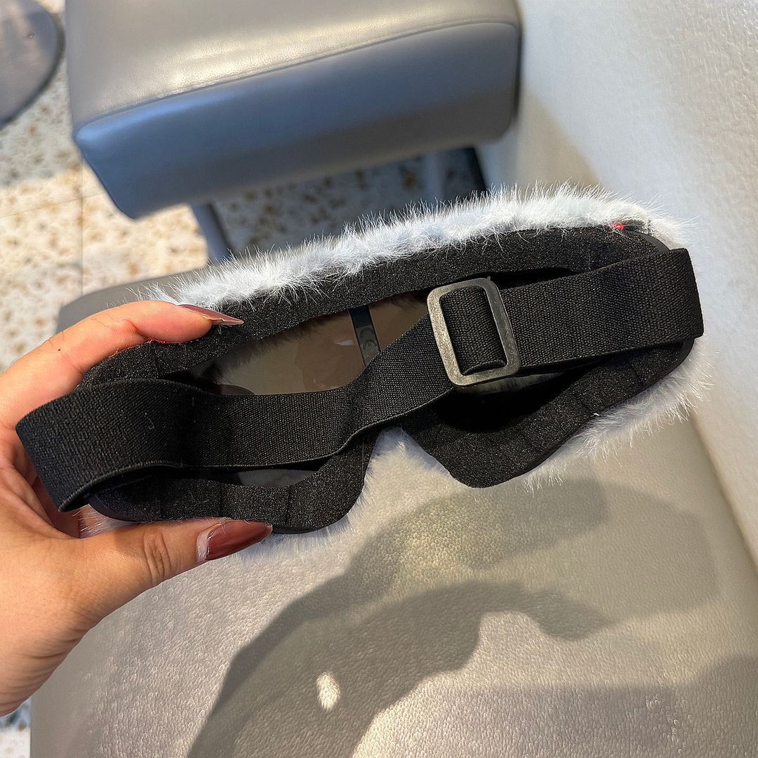 Women's sporty ski goggles with luxurious plush edge Kalsten