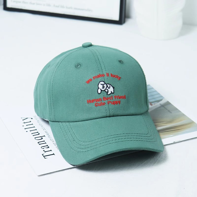 Women's Embroidered Puppy-Themed Baseball Cap Kalsten