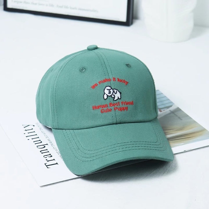 Women's Embroidered Puppy-Themed Baseball Cap Kalsten