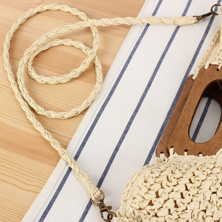 Macrame Crossbody Bag with Wooden Handle Kalsten
