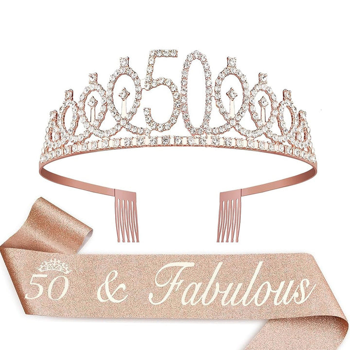 Ladies Crystal Princess Crown with 30 & Fabulous lettering Kalsten