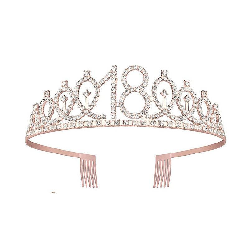 Women's Crystal-Embellished Tiara with Elegant Design Kalsten