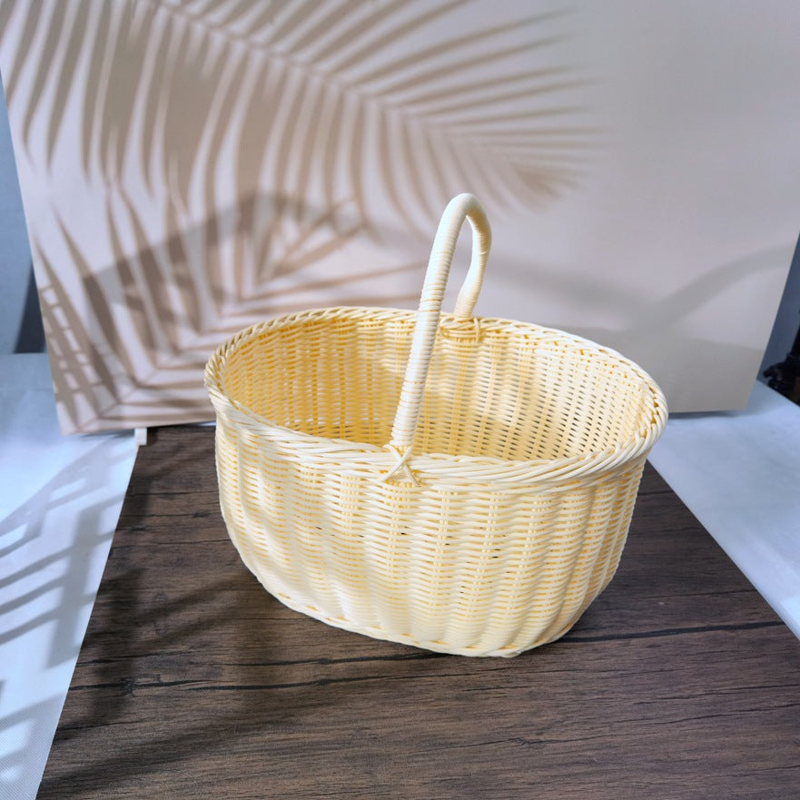 Women braided storage basket with sturdy carrying handles Kalsten