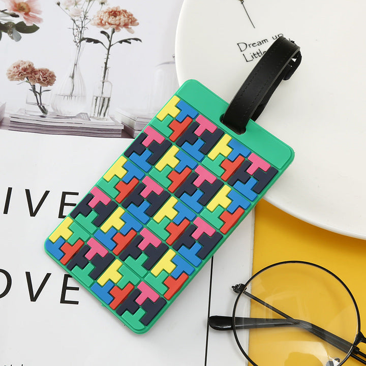 Unisex Luggage Tag with Modern Geometric Design Kalsten