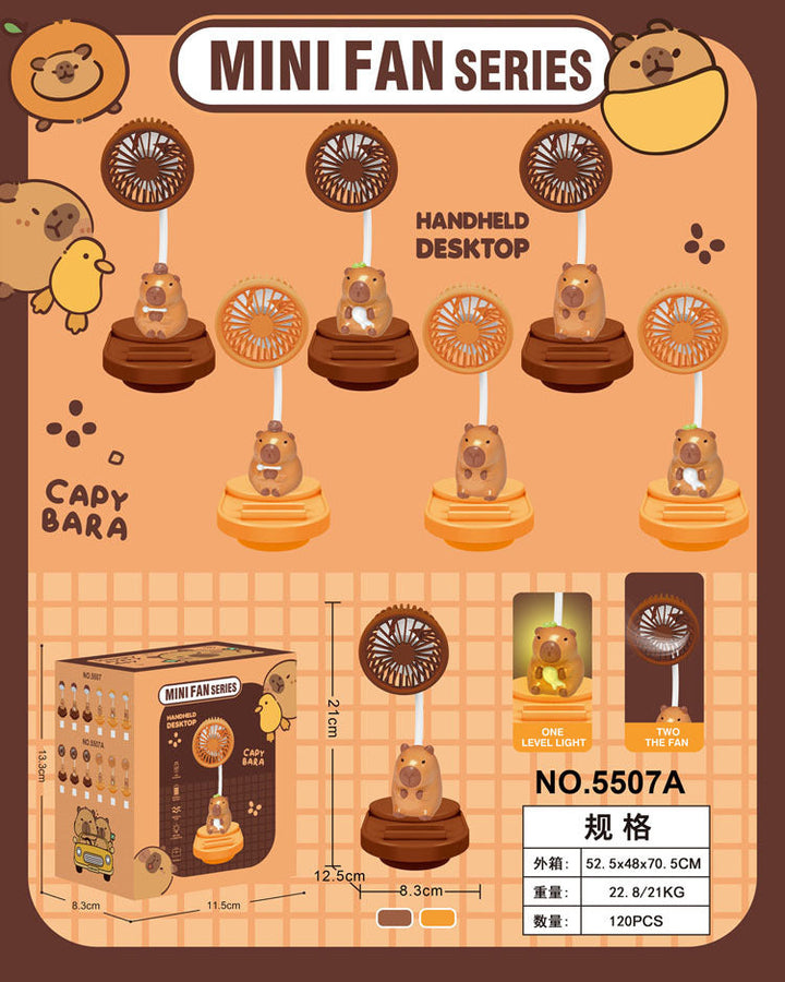Unisex Portable Hand Fan in Nostalgic Capybara Design Kalsten