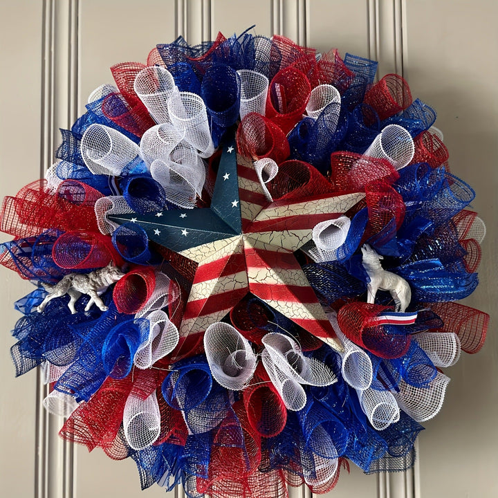 Unisex three-dimensional metal wall star with crackle finish and hanging loop Kalsten